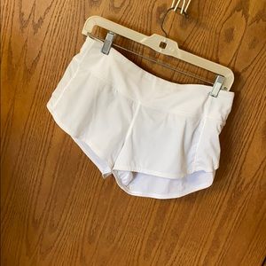 White Lined Running Short